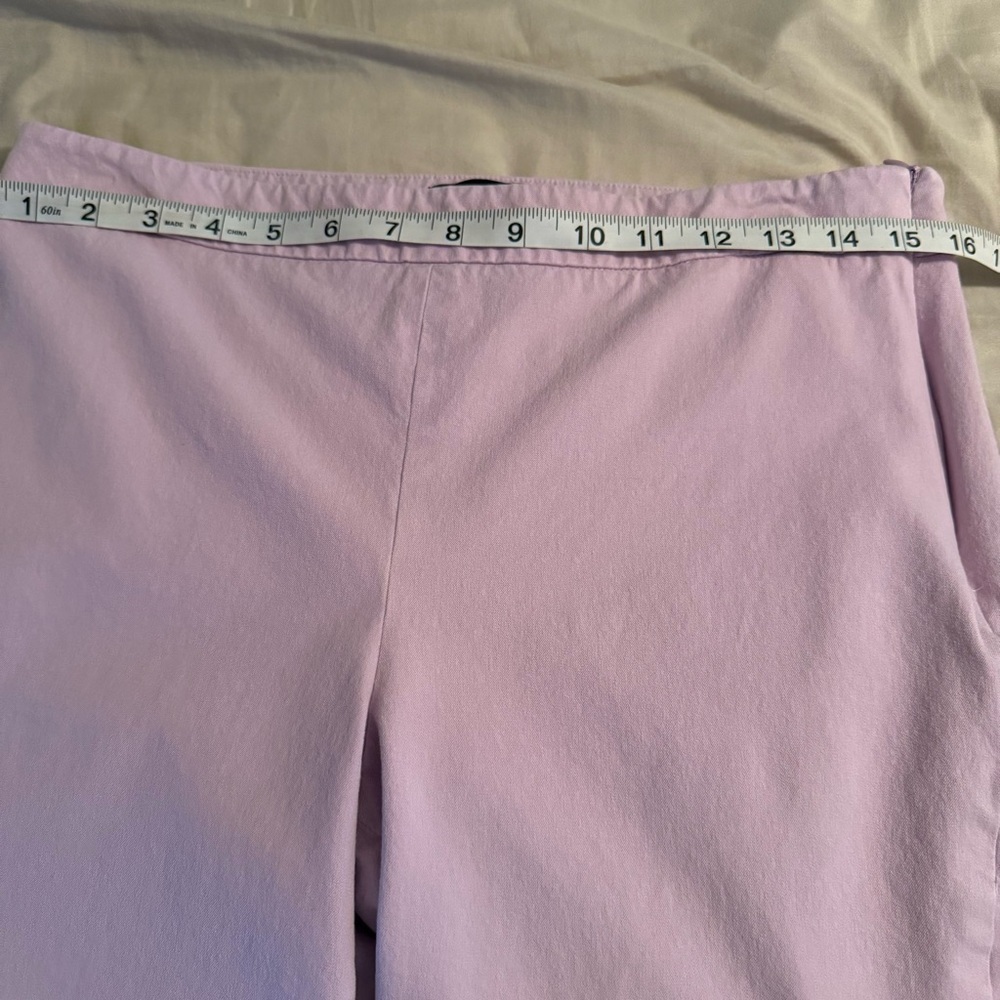 Talbots Womens Size 6 Chatham Crop Scalloped Tulip Hem Lilac Purple Careerwear - Picture 12 of 12